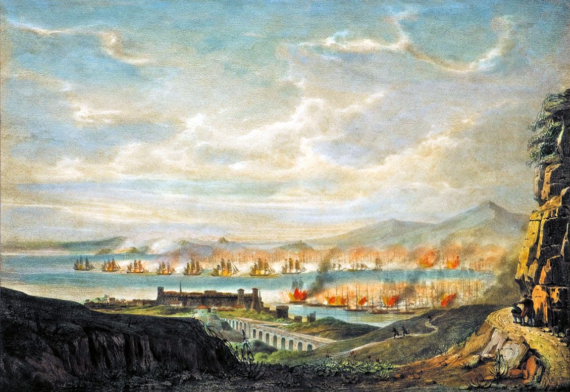 Панорама битвы Наварин, [положение союзников и Турецкая-египетских кораблей]._2.jpg