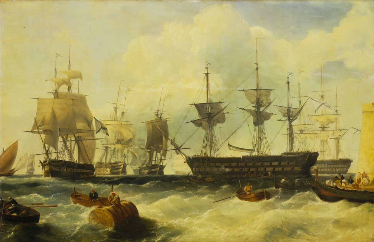 Russian Squadron at Malta 20 October 1827.jpg