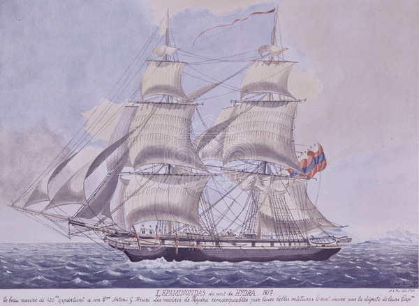 Epaminondas 12-gun brig 420 tons 1817. Owned by the Hydriot,Antonis Kriezis (1).jpg