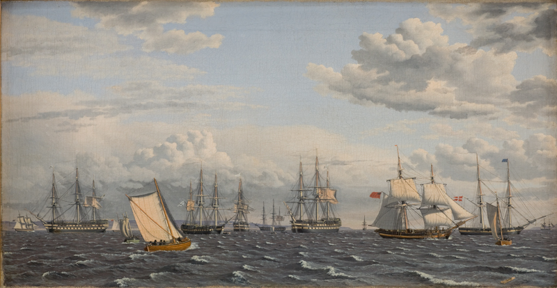 road elsinore arussian fleet at anchor 1826.jpg