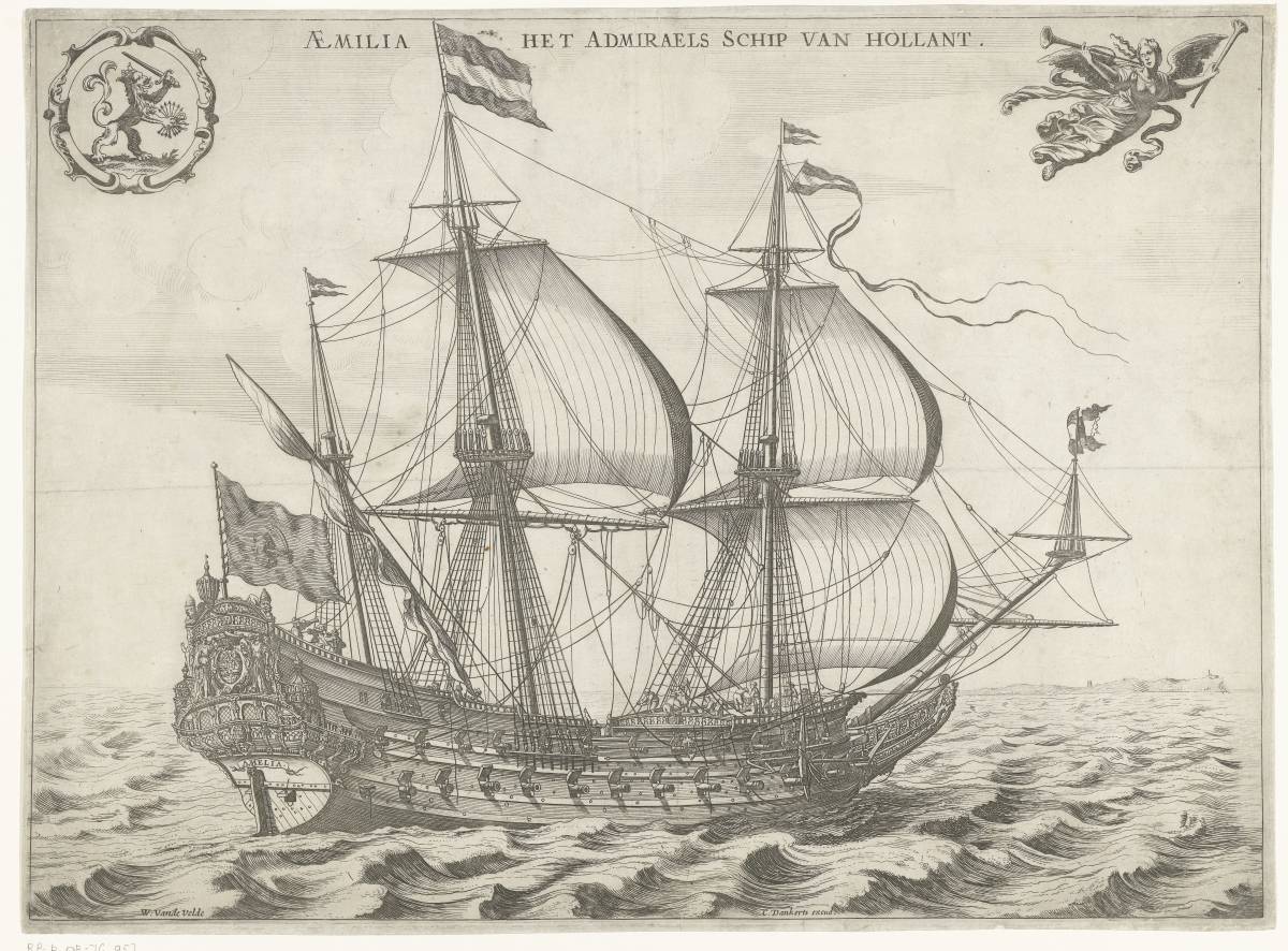 Aemilia, het vlaggenschip van Tromp, ca. 1639, Willem van de Velde (I) Cornelis Danckerts (I) 1639-1684.jpg