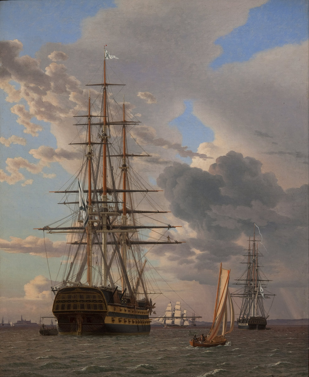 C.W._Eckersberg_-_The_Russian_Ship_of_the_Line_'Asow'_and_a_Frigate_at_Anchor_in_the_Roads_of_Elsinore_-_Google_Art_Project.jpg