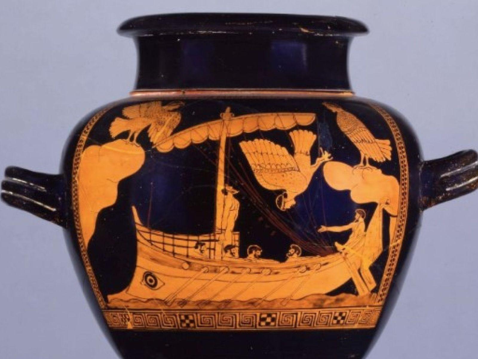 Изображение на аттической вазе «Одиссей у острова сирен» из коллекции Британского музея. V век до н.э..jpg