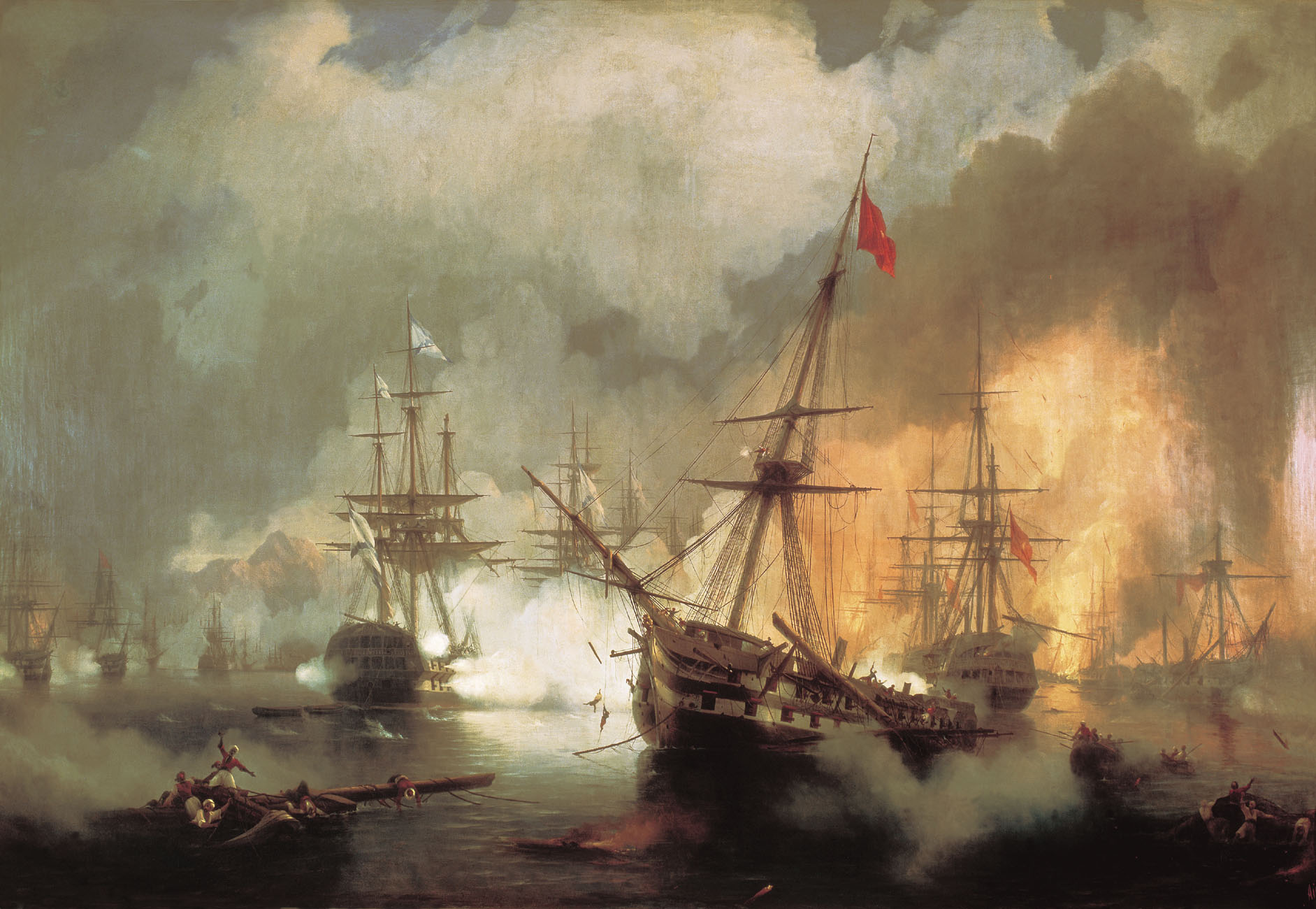 Морское сражение при Наварине 2 октября 1827 года. 1846. Холст, масло.jpg