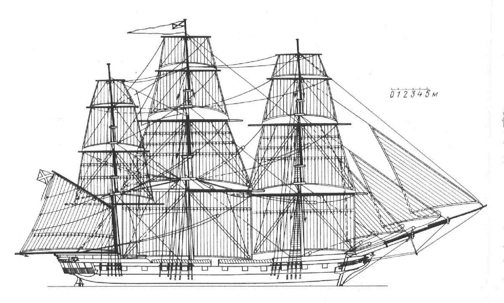 Nadejda-1845чертёж парусного вооружения.jpg