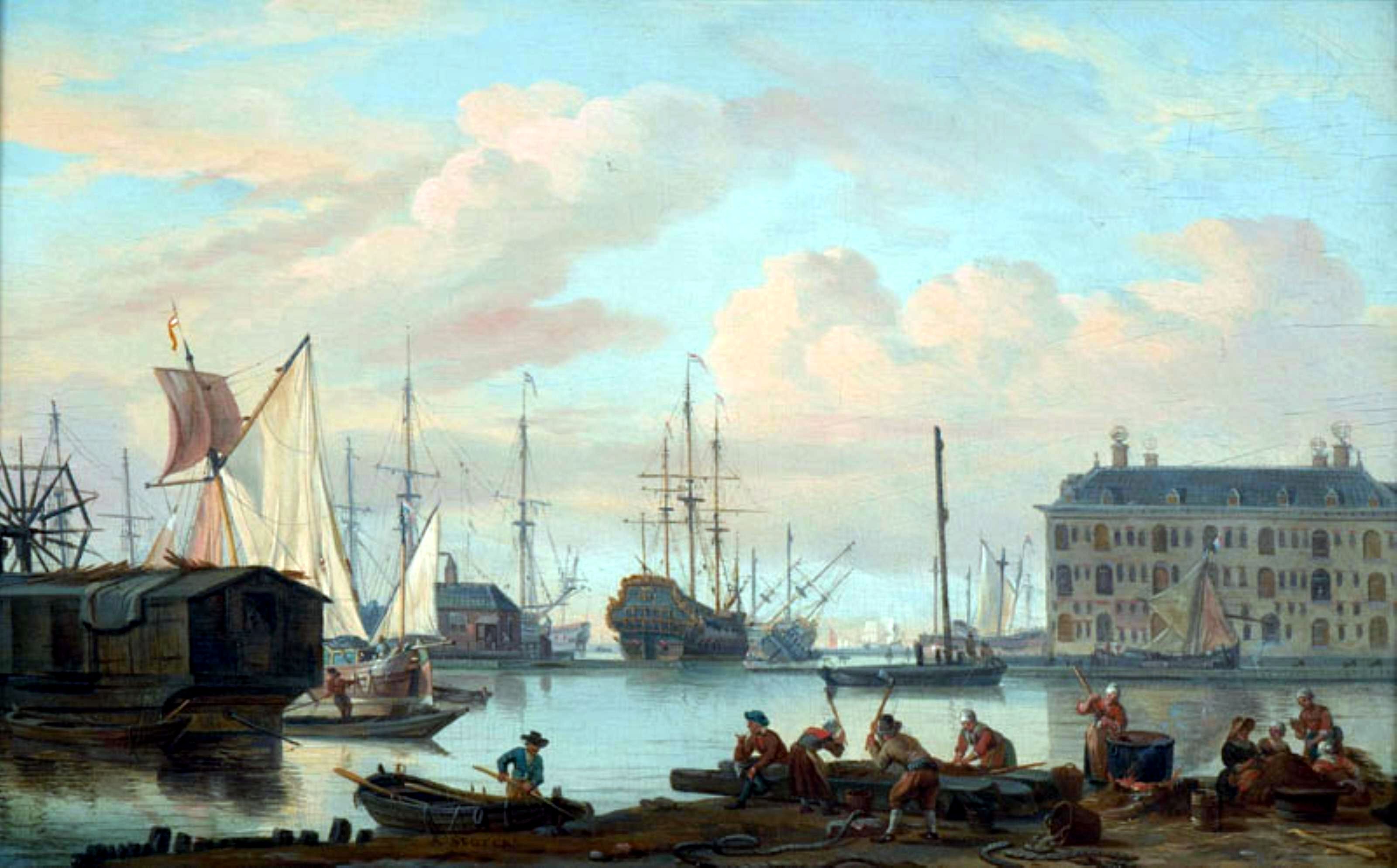 Gezicht op 's Lands Zeemagazijn te Amsterdam 1675г.jpg