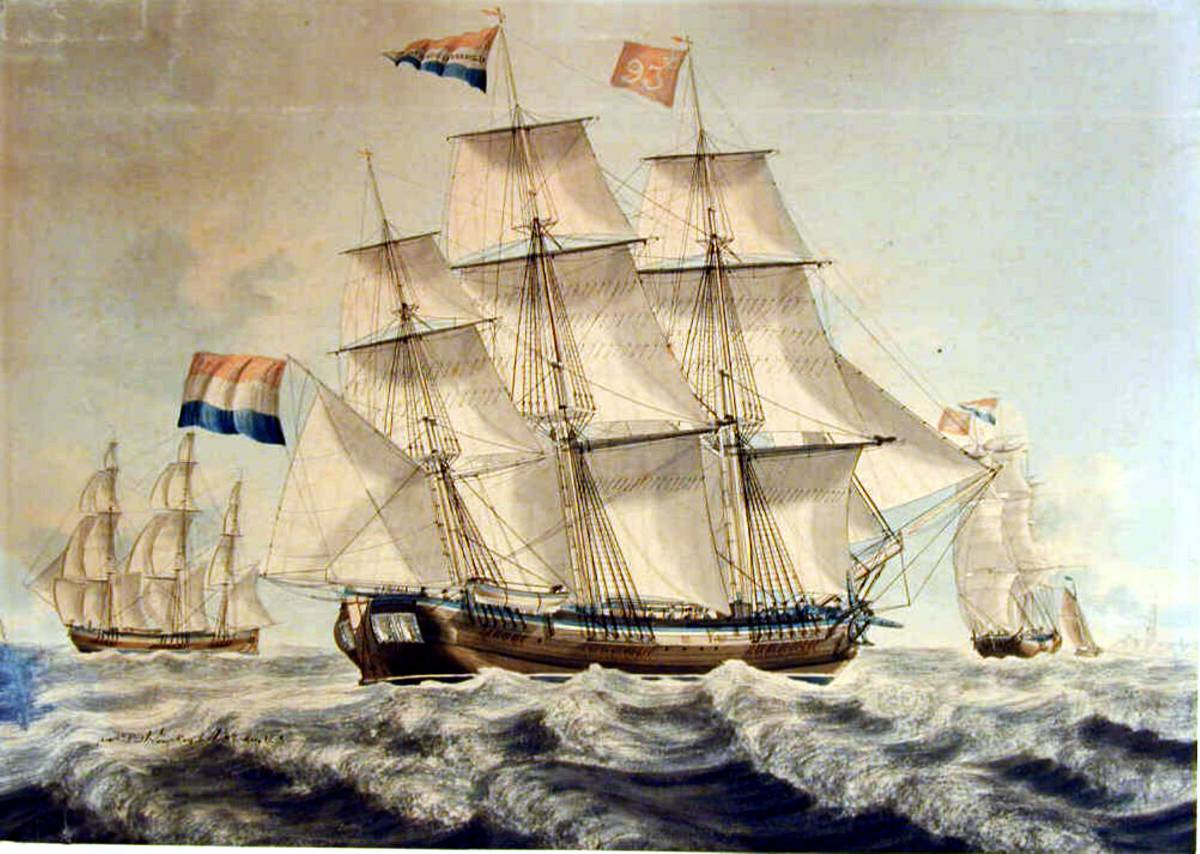 Het driemastgaljootschip 'Antonius' en 'Cornelia'. 1831.jpg