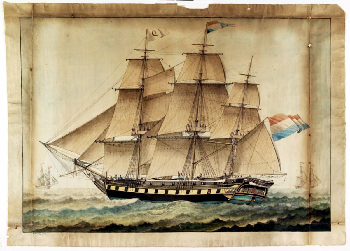 Het fregatschip De Nieuwe Zeelust. 1818г.jpg