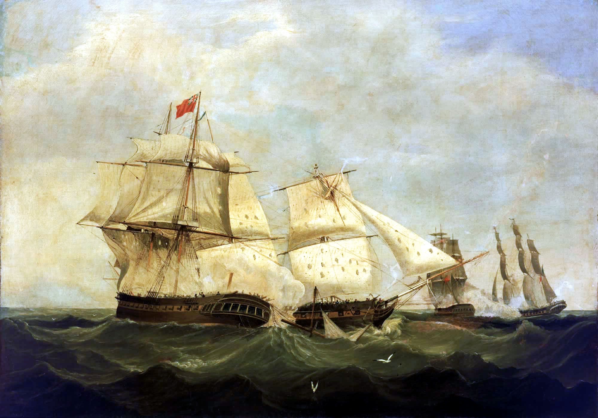 HMS 'Dido' and 'Lowestoft' in action with 'Minerve' and 'Artemise', 24 June 1795.jpg