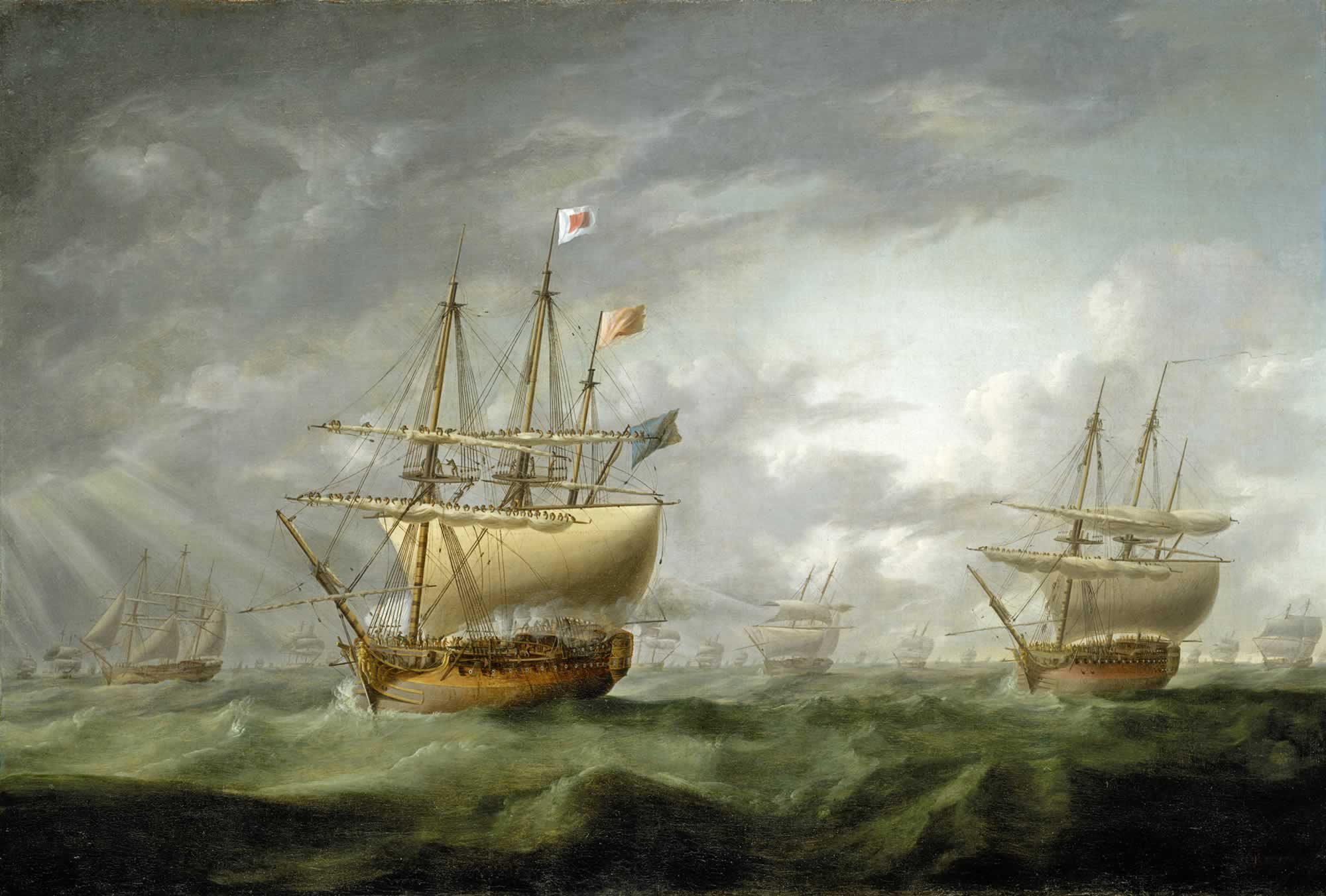 Loss of HMS 'Ramillies', September 1782 before the storm breaks.jpg
