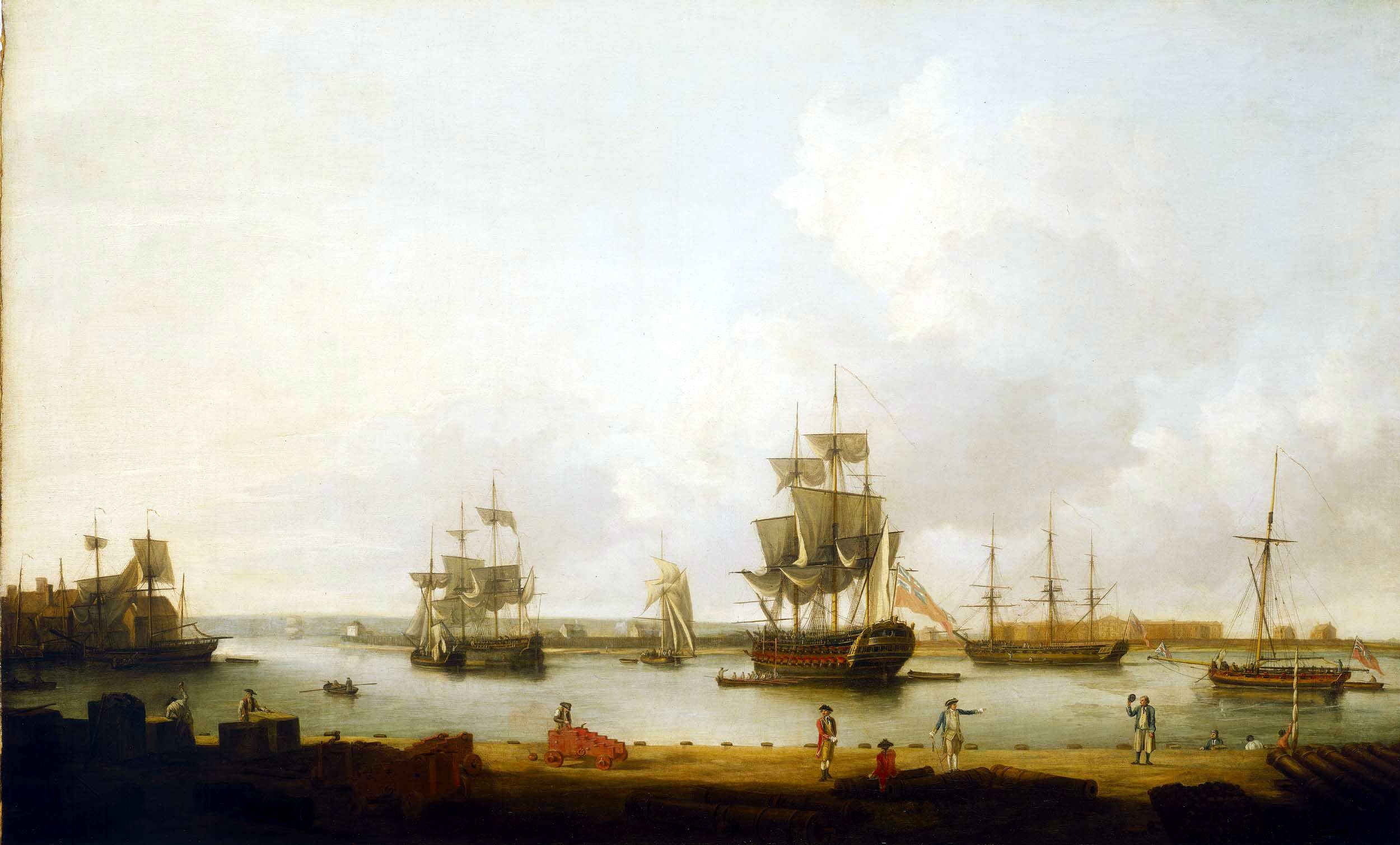 Ships off the Gun Wharf at Portsmouth, 1770.jpg