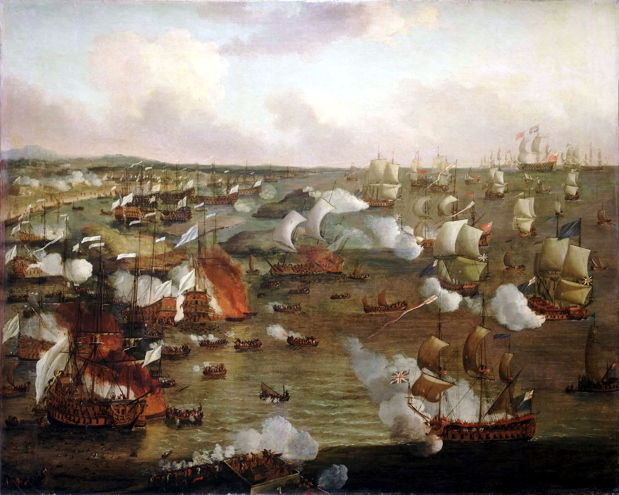 The Burning of French ships at the Battle of La Hogue, 23 May 1692.jpg
